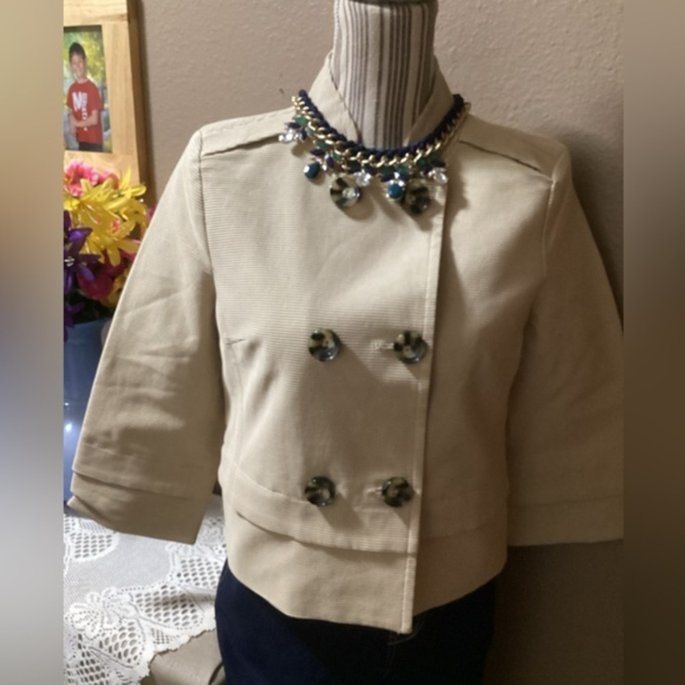 ATTENTION TAN JACKET DOBLE CHEST BUTTONS